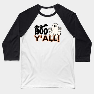 Funny Halloween Celebratory Saying Gift - Boo Y'all! Baseball T-Shirt